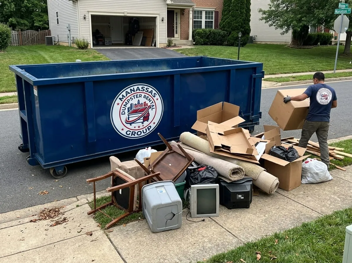 Range of dumpster sizes from Manassas Dumpster Rental Group in Manassas, VA